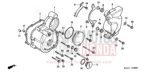 LEFT CRANKCASE COVER CG125ES4 de 2004